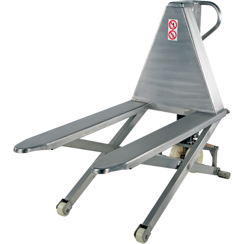 Pallet Lift Table, 45" L x 26-3/4" W, Stainless Steel, 2000 lbs. Capacity We Share Industrial Supply