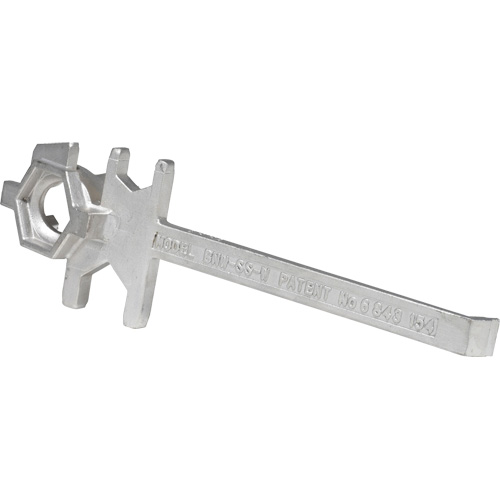 Cl&eacute; pour baril, Ouverture de 3/4"/2", Poign&eacute;e 9-1/2", Acier inoxydable We Share Industrial Supply