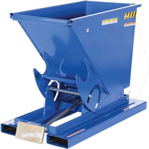 Self-Dumping Hopper, Steel, 1/3 cu.yd., Blue We Share Industrial Supply