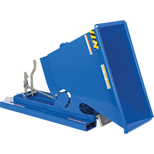 Self-Dumping Hopper, Steel, 1/3 cu.yd., Blue We Share Industrial Supply