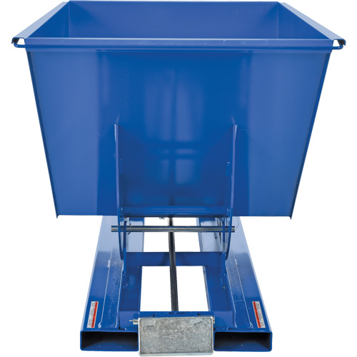 Self-Dumping Hopper, Steel, 1 cu.yd., Blue We Share Industrial Supply