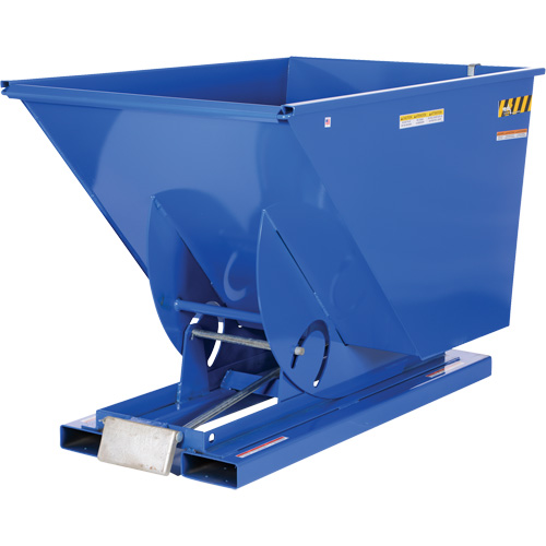 Self-Dumping Hopper, Steel, 1-1/2 cu.yd., Blue We Share Industrial Supply