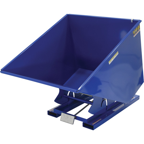 Self-Dumping Hopper, Steel, 2 cu.yd., Blue We Share Industrial Supply