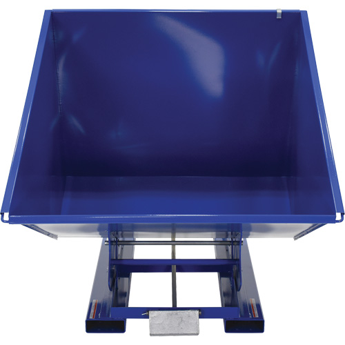 Self-Dumping Hopper, Steel, 2 cu.yd., Blue We Share Industrial Supply