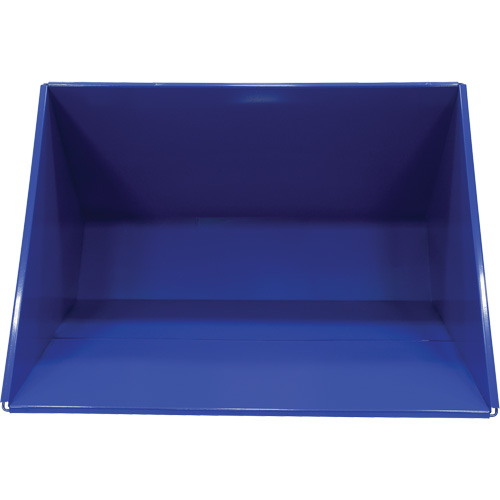 Self-Dumping Hopper, Steel, 3 cu.yd., Blue We Share Industrial Supply