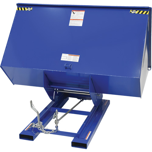 Self-Dumping Hopper, Steel, 3 cu.yd., Blue We Share Industrial Supply