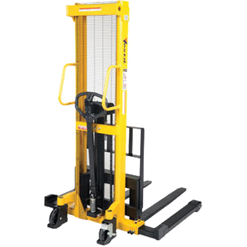 Manual Hydraulic Stacker, Hand Pump Operated, 2000 lbs. Capacity, 35" Max Lift We Share Industrial Supply