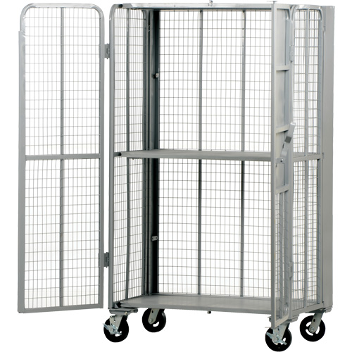 Chariot de s&eacute;curit&eacute; escamotable de s&eacute;rie FST, 1 niveaux, 27" lo x 45" la x 77" h, Cap. 2000 lb We Share Industrial Supply