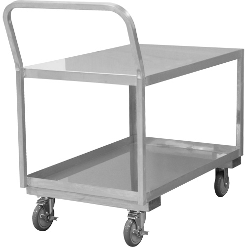 Chariot d'atelier industriel &agrave; profil bas, 2 niveaux, 30-1/8" la x 52-3/4" p x 38-1/8" h, 1200 lb Cap We Share Industrial Supply