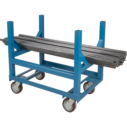 Chariot &agrave; berceaux pour tuyaux et barres, 36" lo x 24" la x 34" h, Capacit&eacute; de 2500 lb, Roue Polyur&eacute;thane We Share Industrial Supply
