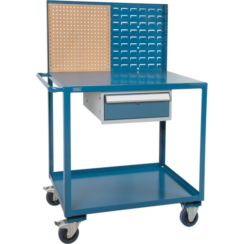 Chariot de service mobile, 2 Tiers, 24" la x 57" h x 40" p, Capacit&eacute; 1200 lb We Share Industrial Supply