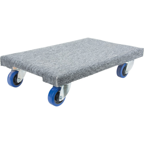 Heavy-Duty Solid Wood Dollies, Rubber Wheels, 1400 lbs. Capacity, 18" W x 24" D x 7" H We Share Industrial Supply