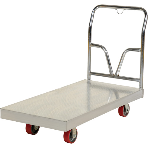 Aluminum Sheet Deck Platform Truck, 24" W x 48" L, 3600 lbs. Cap., Polyurethane Wheels We Share Industrial Supply