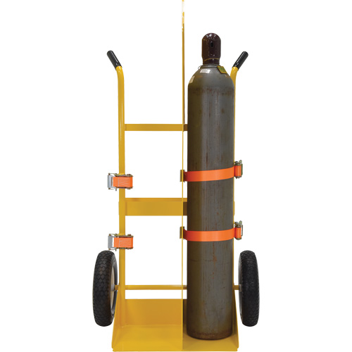 Welding Cylinder Torch Cart, Foam-Filled Wheels, 23-13/16" W x 22-13/16" L Base, 500 lbs. We Share Industrial Supply
