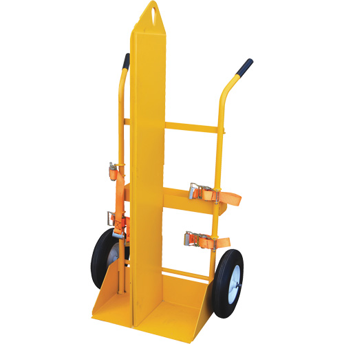 Welding Cylinder Torch Cart, Foam-Filled Wheels, 23-1/8" W x 22-13/16" L Base, 500 lbs. We Share Industrial Supply