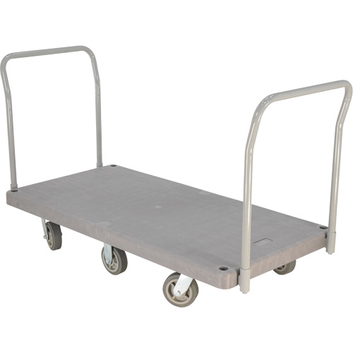 Heavy Duty Plastic Platform Truck, 60" L x 30" W, 3000 lbs. Cap., Polyurethane Wheels We Share Industrial Supply