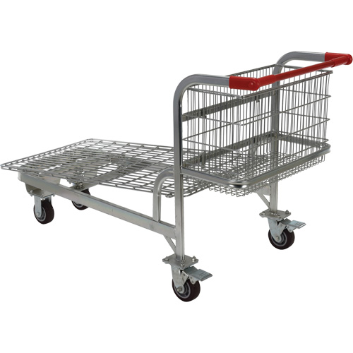 Nestable Wire Cart, Steel, 28-3/4" x 37-1/16" x 59-5/8", 275 lbs. Capacity We Share Industrial Supply