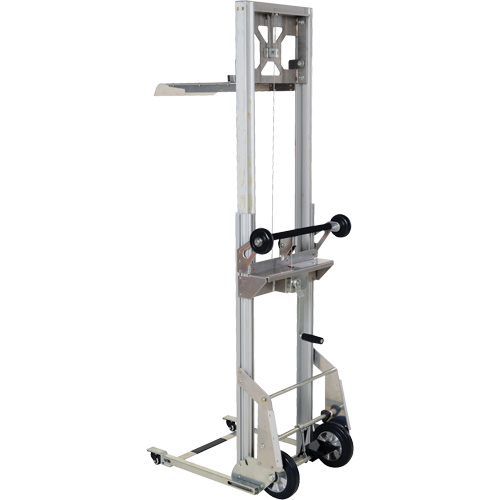 Portable Aluminum Load Lifter, Foot Pump Operated, 200 lbs. Capacity, 61" Max Lift We Share Industrial Supply