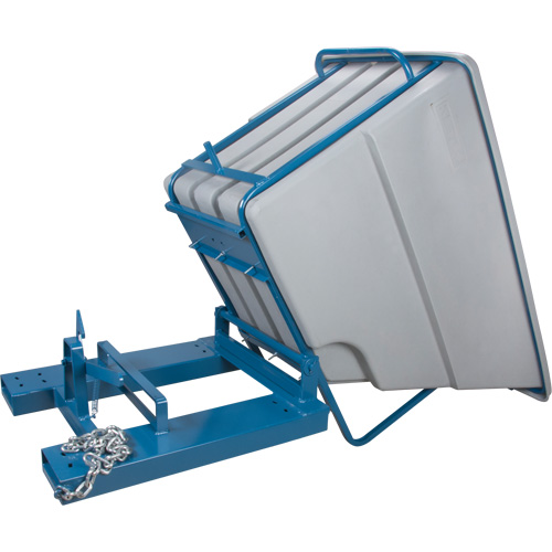 Self-Dumping Hopper, Polyethylene, 1-1/10 cu.yd, Grey We Share Industrial Supply