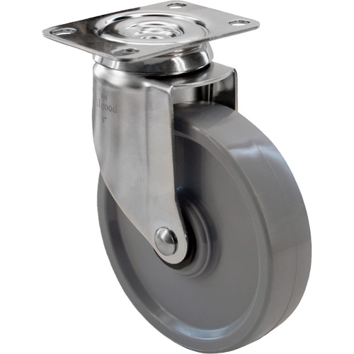 2309 Caster, Swivel, 4" (101.6 mm), Envirothane Grey, 350 lbs. (158.8 kg.) We Share Industrial Supply