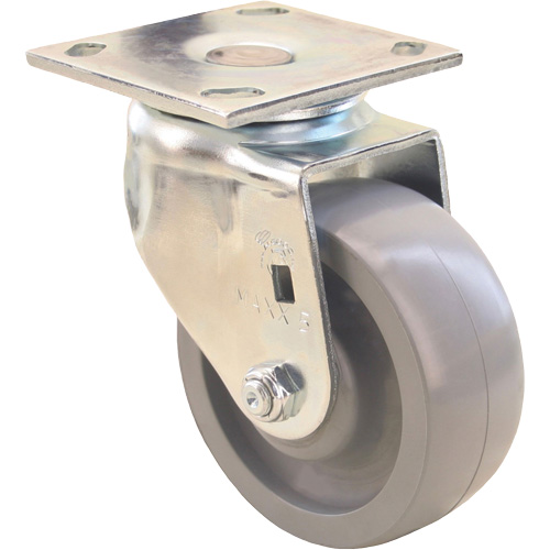 Max9 Directional & Wheel iLock Caster, Swivel with Brake, 5" (127 mm), Envirothane Grey-WOW, 1000 lbs. (453.6 kg.) We Share Industrial Supply