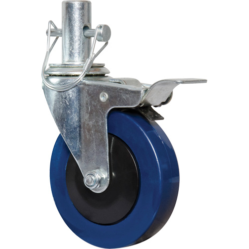 Mini roulette de 4" avec goupille verrouillable We Share Industrial Supply
