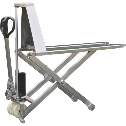 Chariot &eacute;l&eacute;vateur &agrave; ciseaux Eco, 45" lo x 21" la, Acier inoxydable, Capacit&eacute; de 2200 lb We Share Industrial Supply