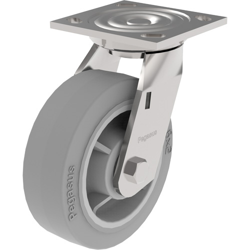 21 Series Medium-Duty Caster, Rigid, 8" (203.2 mm), Urethane, 1000 lbs. (453.6 kg.) We Share Industrial Supply