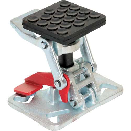 Heavy-Duty Adjustable Height Floor Lock, 8" Extended Height, 5-1/2" Retracted Height, Steel We Share Industrial Supply