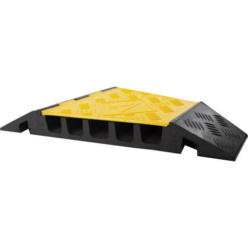 Protecteur de c&acirc;ble tourne-&agrave;-droite robuste Powerhouse, 5 canaux, 12" lo x 19,75" la x 2,25" h We Share Industrial Supply