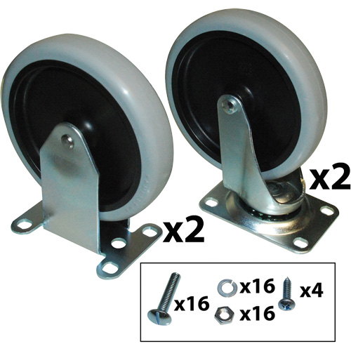 Ensemble de roulettes pour chariot utilitaire We Share Industrial Supply