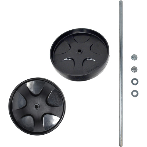 Trousse de roues et axe pour chariot de nettoyage We Share Industrial Supply