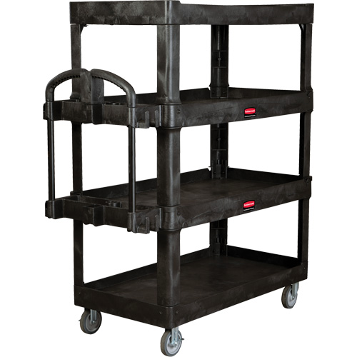 Heavy-Duty Ergo Utility Cart, 4 Tiers, 24-1/4" x 62-2/5" x 54-1/10", 700 lbs. Capacity We Share Industrial Supply