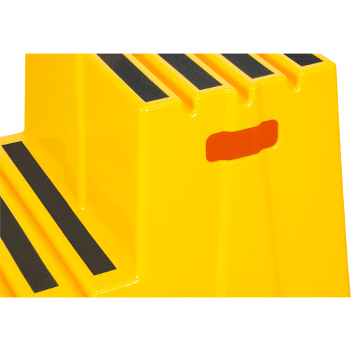 Industrial Step Stool, 2 Steps, 26" x 22-7/16" x 19-11/16" High We Share Industrial Supply