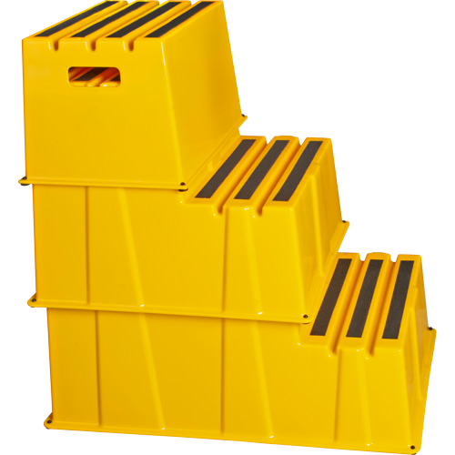 Industrial Step Stool, 3 Steps, 34-13/16" x 22-7/16" x 28-1/2" High We Share Industrial Supply