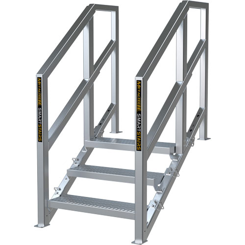 Escalier Smartstairs t&eacute;lescopique &agrave; 3-5 marches en aluminium We Share Industrial Supply