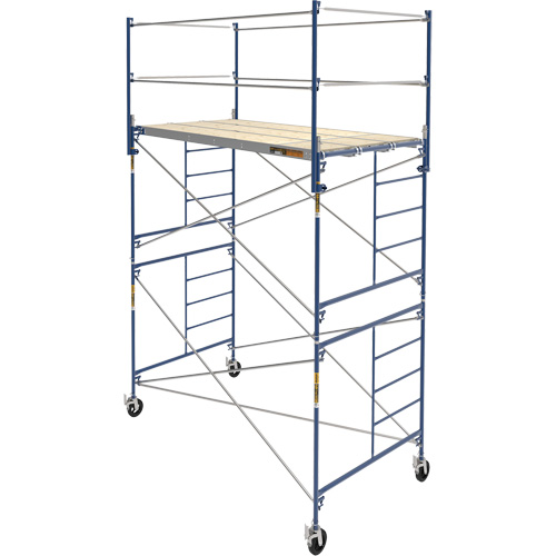 Tour d'&eacute;chafaudage compl&egrave;te avec roulettes, 66-2/10" p x 177-1/2" h We Share Industrial Supply