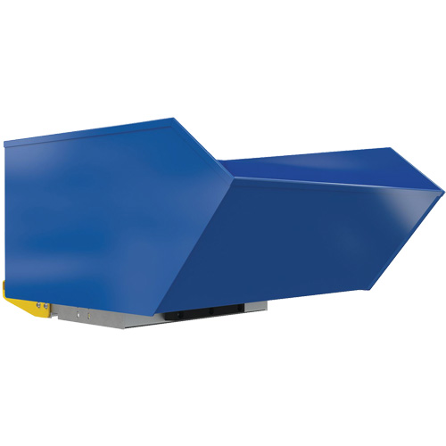 Heavy-Duty H-Style Bump & Dump Hopper, Steel, 1 cu.yd., Blue We Share Industrial Supply