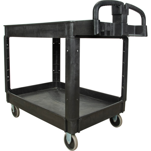 Utility Cart, 2 Tiers, 25-5/8" x 33-1/2" x 43-3/4", 550 lbs. Capacity We Share Industrial Supply