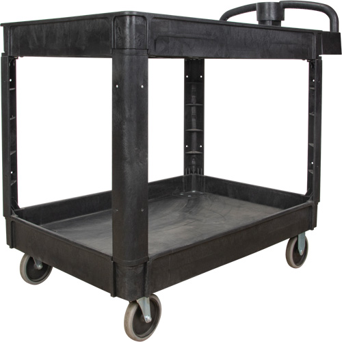 Utility Cart, 2 Tiers, 25-5/8" x 33-1/2" x 43-3/4", 550 lbs. Capacity We Share Industrial Supply