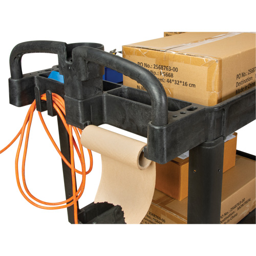 Utility Cart, 2 Tiers, 25-5/8" x 33-1/2" x 43-3/4", 550 lbs. Capacity We Share Industrial Supply