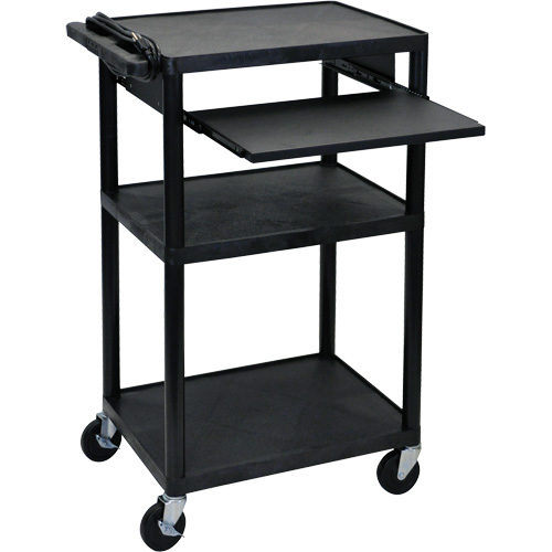 Electric Utility Cart, 3 Tiers, 24" x 42" x 18", 300 lbs. Capacity We Share Industrial Supply