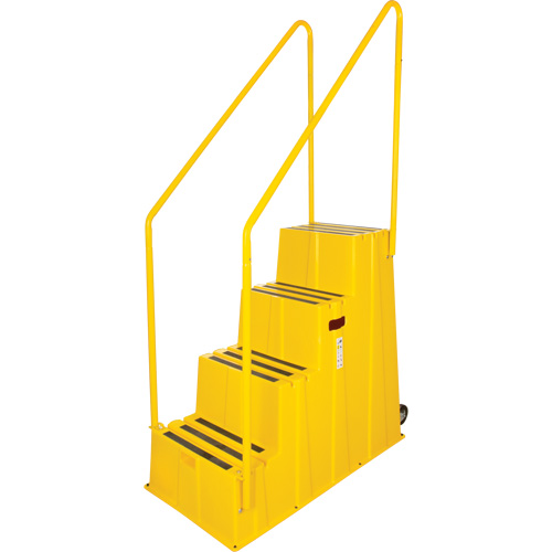 Escabeau industriel, 4 marches, 44" x 22-1/4" x Hauteur 65-1/8" We Share Industrial Supply