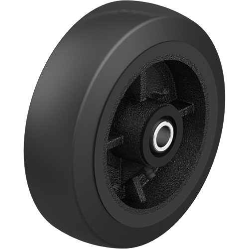 Black Rubber on Black Cast Iron Core Wheel, 12" (304.8 mm) Dia. x 2-1/2" (64 mm) W, 396.8 lbs. (180 kg) Capacity We Share Industrial Supply