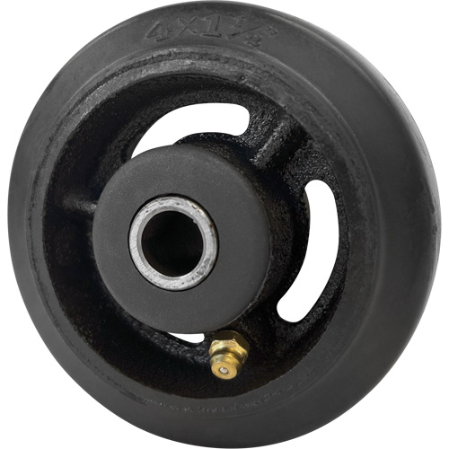 Mold-On Rubber Wheel, 4" (102 mm) Dia. x 1-1/2" (38 mm) W, 350 lbs. (158 kg.) Capacity We Share Industrial Supply