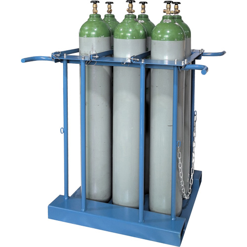 Support de rangement pour 6 cylindres pour chariot &eacute;l&eacute;vateur We Share Industrial Supply
