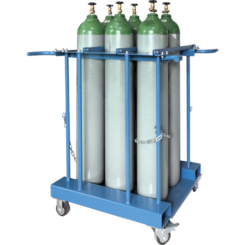 Support de rangement pour 6 cylindres pour chariot &eacute;l&eacute;vateur We Share Industrial Supply