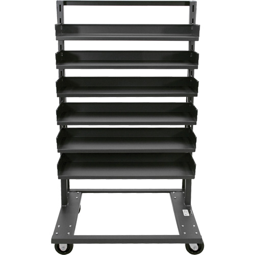 Chariot &agrave; cadre en A robuste &agrave; un c&ocirc;t&eacute; avec 6 plateaux, 38" x 25" x 63", Capacit&eacute; 2500 lb We Share Industrial Supply