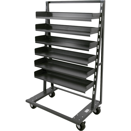 Chariot &agrave; cadre en A robuste &agrave; un c&ocirc;t&eacute; avec 6 plateaux, 38" x 25" x 63", Capacit&eacute; 2500 lb We Share Industrial Supply