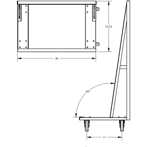 Chariot &agrave; cadre en A robuste &agrave; un c&ocirc;t&eacute; avec 6 plateaux, 38" x 25" x 63", Capacit&eacute; 2500 lb We Share Industrial Supply